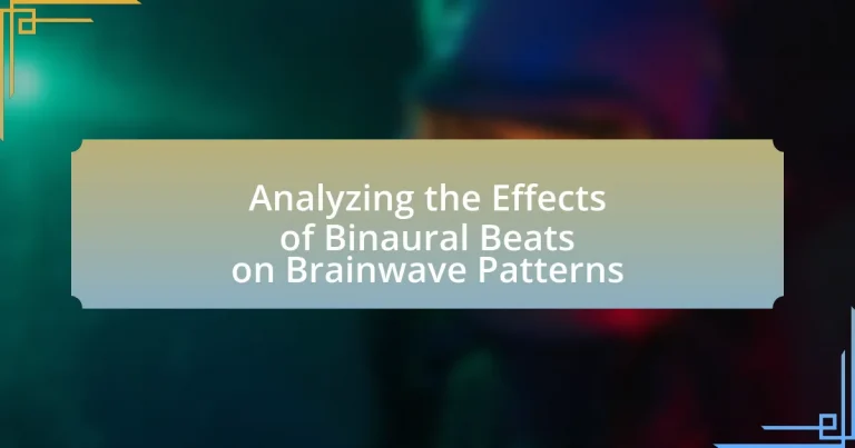 Analyzing the Effects of Binaural Beats on Brainwave Patterns