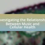 Investigating the Relationship Between Music and Cellular Health