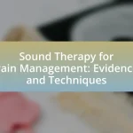 Sound Therapy for Pain Management: Evidence and Techniques