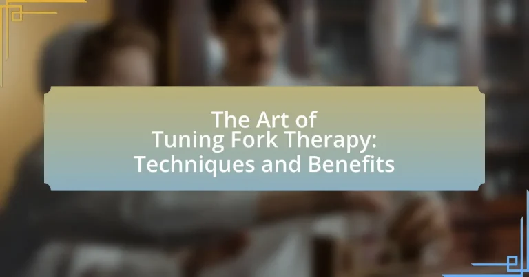 The Art of Tuning Fork Therapy: Techniques and Benefits