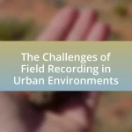 The Challenges of Field Recording in Urban Environments