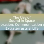 The Use of Sound in Space Exploration: Communication with Extraterrestrial Life