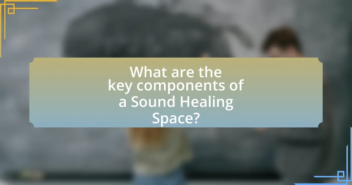 What are the key components of a Sound Healing Space?